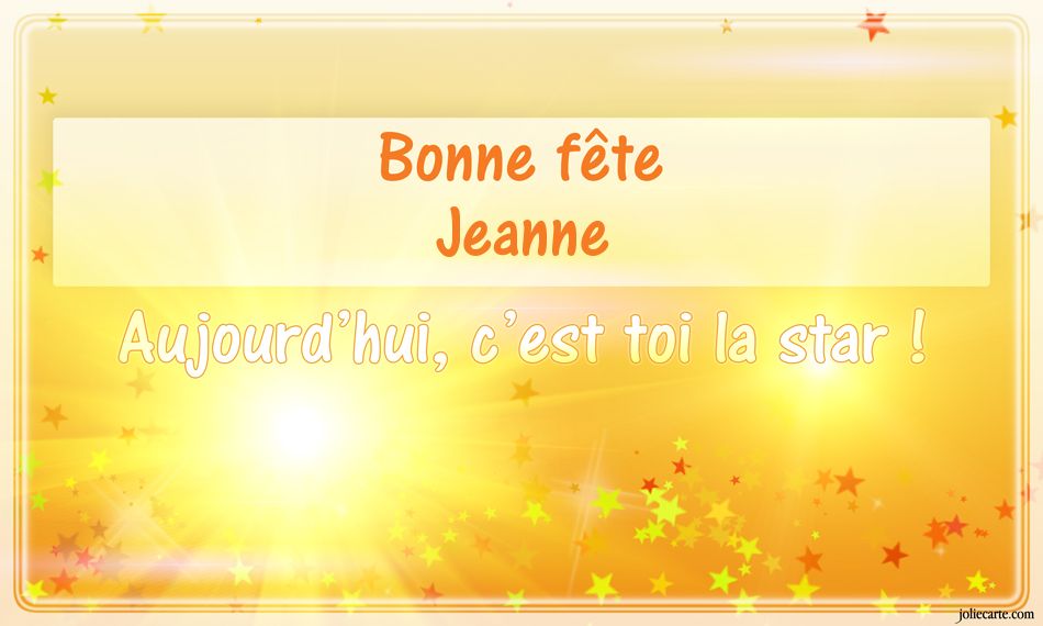 Cartes virtuelles bonne fête Jeanne