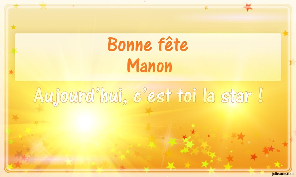 Cartes virtuelles bonne fête Manon