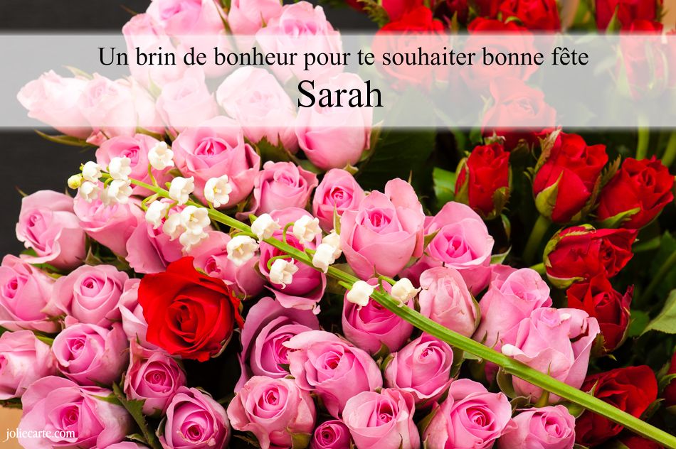 Cartes virtuelles bonne fête Sarah