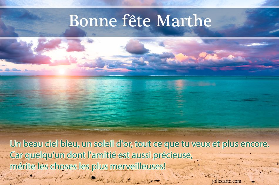 Cartes virtuelles bonne fête Marthe