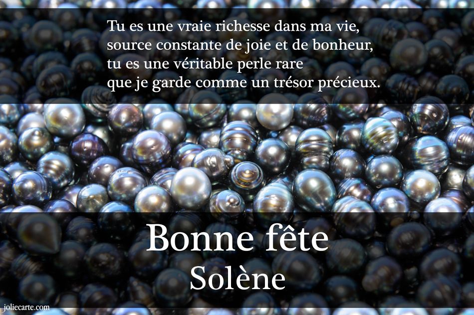 Cartes virtuelles bonne fête Solène