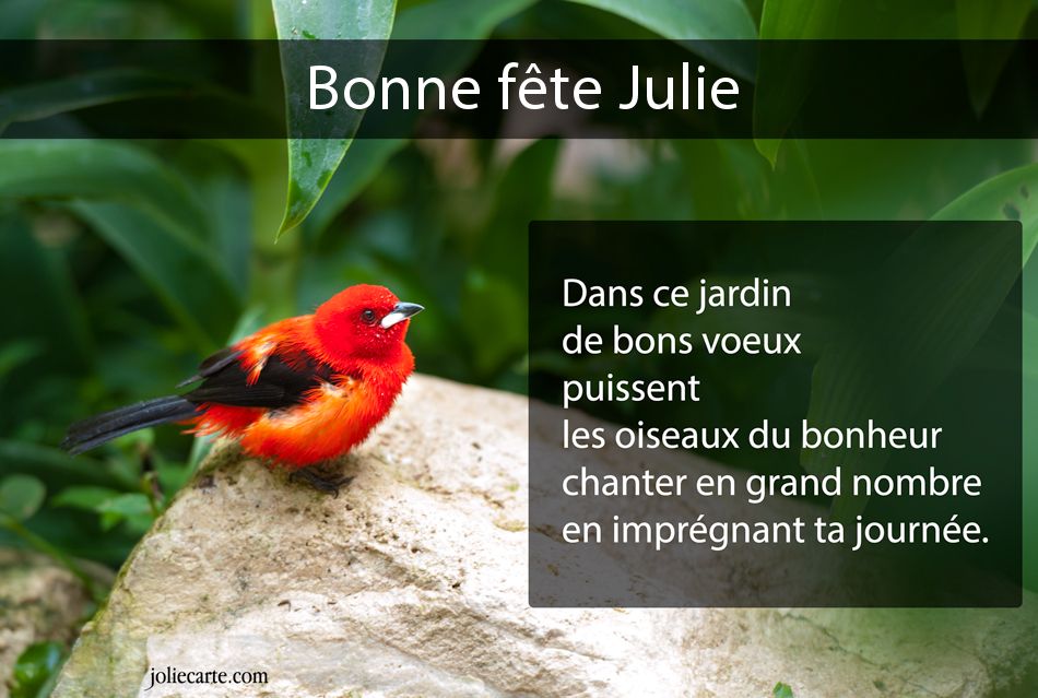 Cartes virtuelles bonne fête Julie
