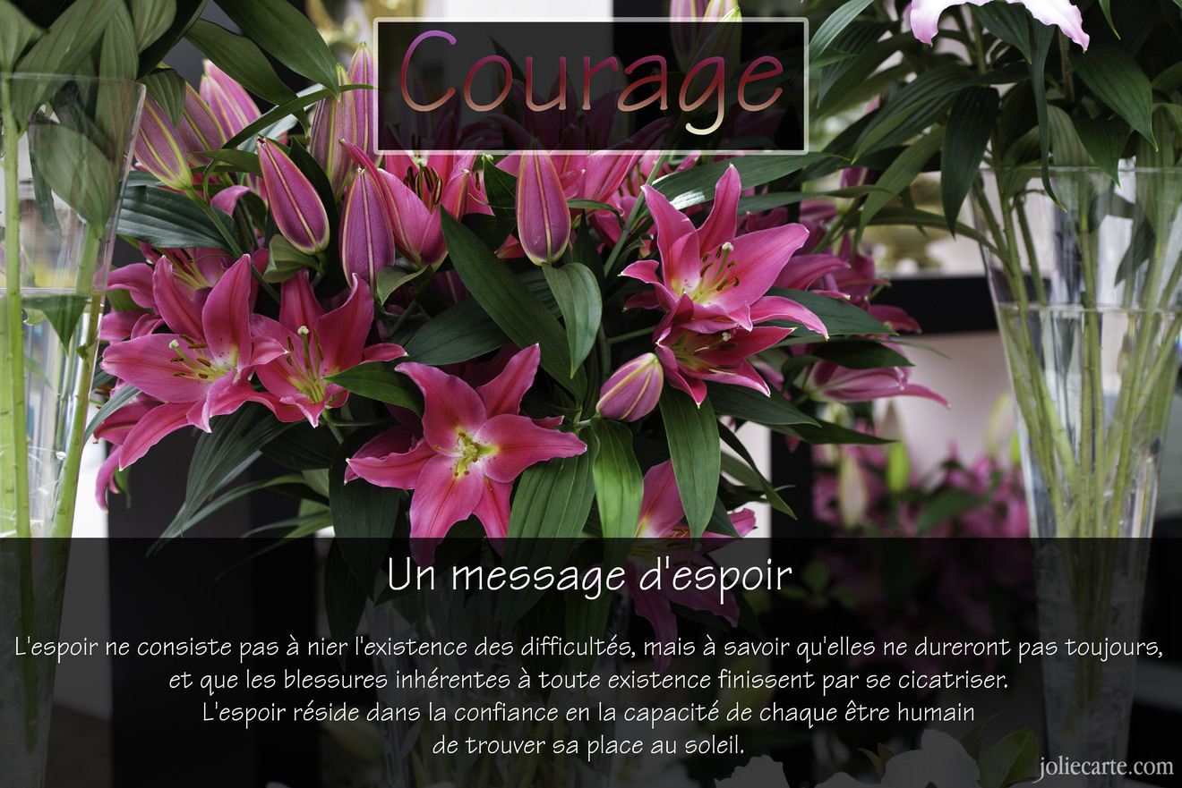 Cartes Virtuelles Texte Courage Joliecarte