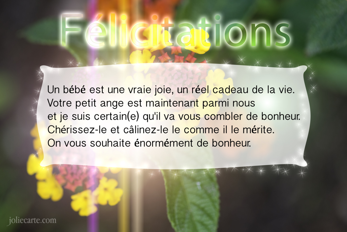 Carte bienvenue bébé – Ma petite fleur