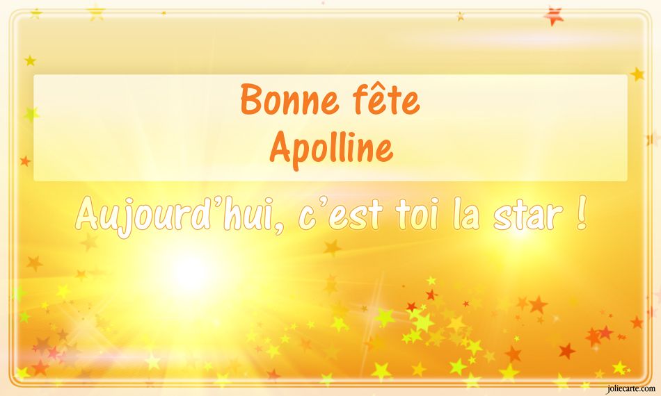 Cartes virtuelles bonne fête Apolline