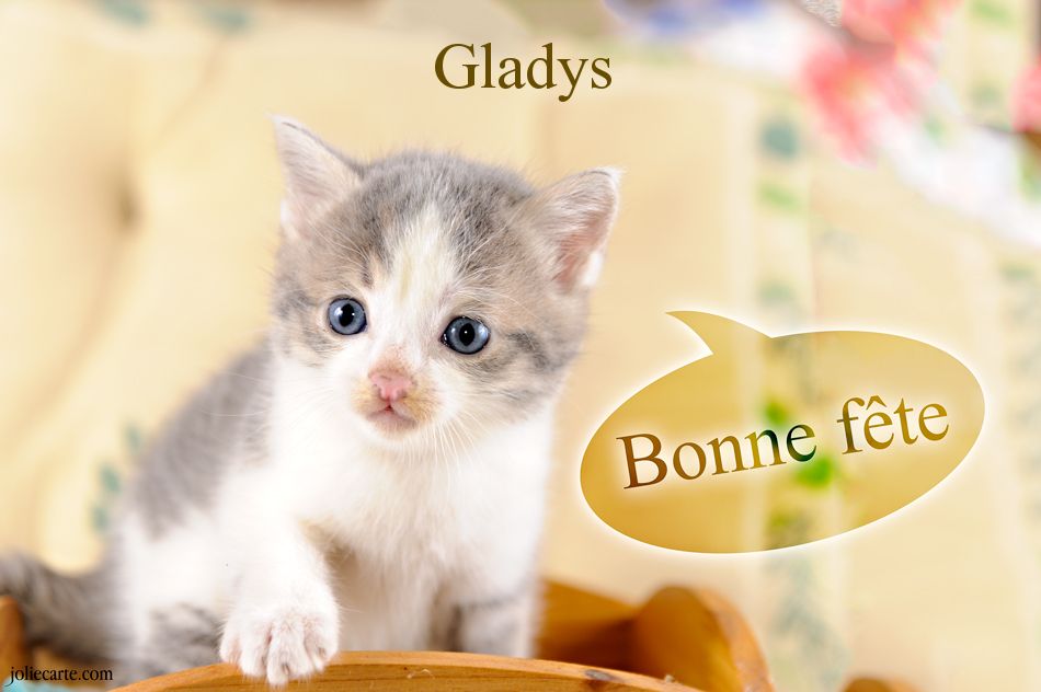 Cartes virtuelles bonne fête Gladys