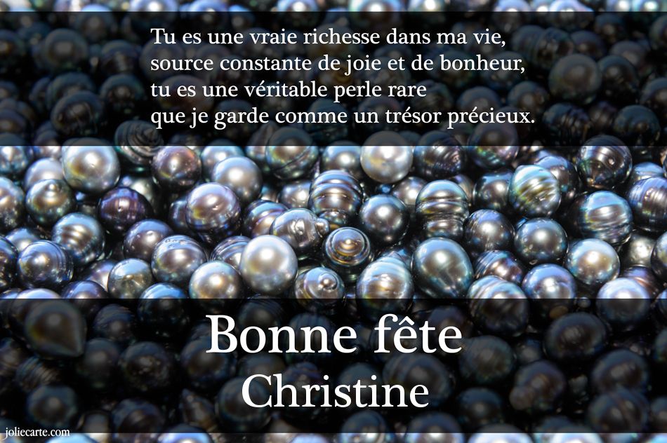 Cartes virtuelles bonne fête Christine
