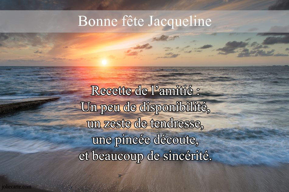 Cartes Virtuelles Bonne Fête Jacqueline