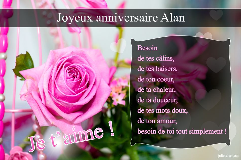 Cartes virtuelles joyeux anniversaire Alan