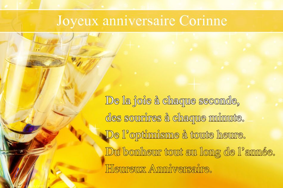  Cartes  virtuelles joyeux anniversaire Corinne 