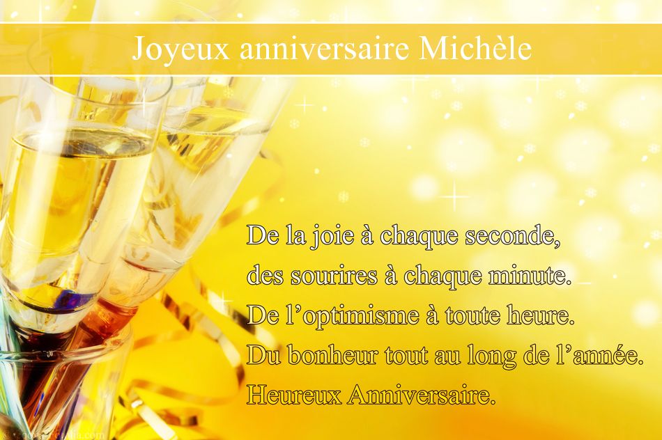 Cartes virtuelles joyeux anniversaire Michèle
